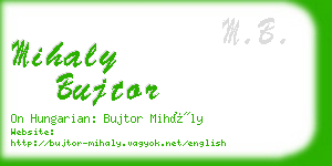 mihaly bujtor business card